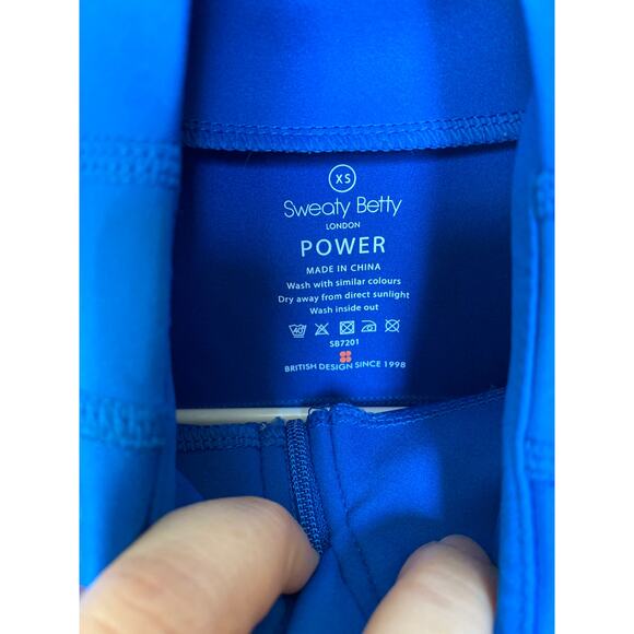 Sweaty Betty Power Boost Workout Full Zip Track Jacket Oxford Blue Size XS - Picture 3 of 7